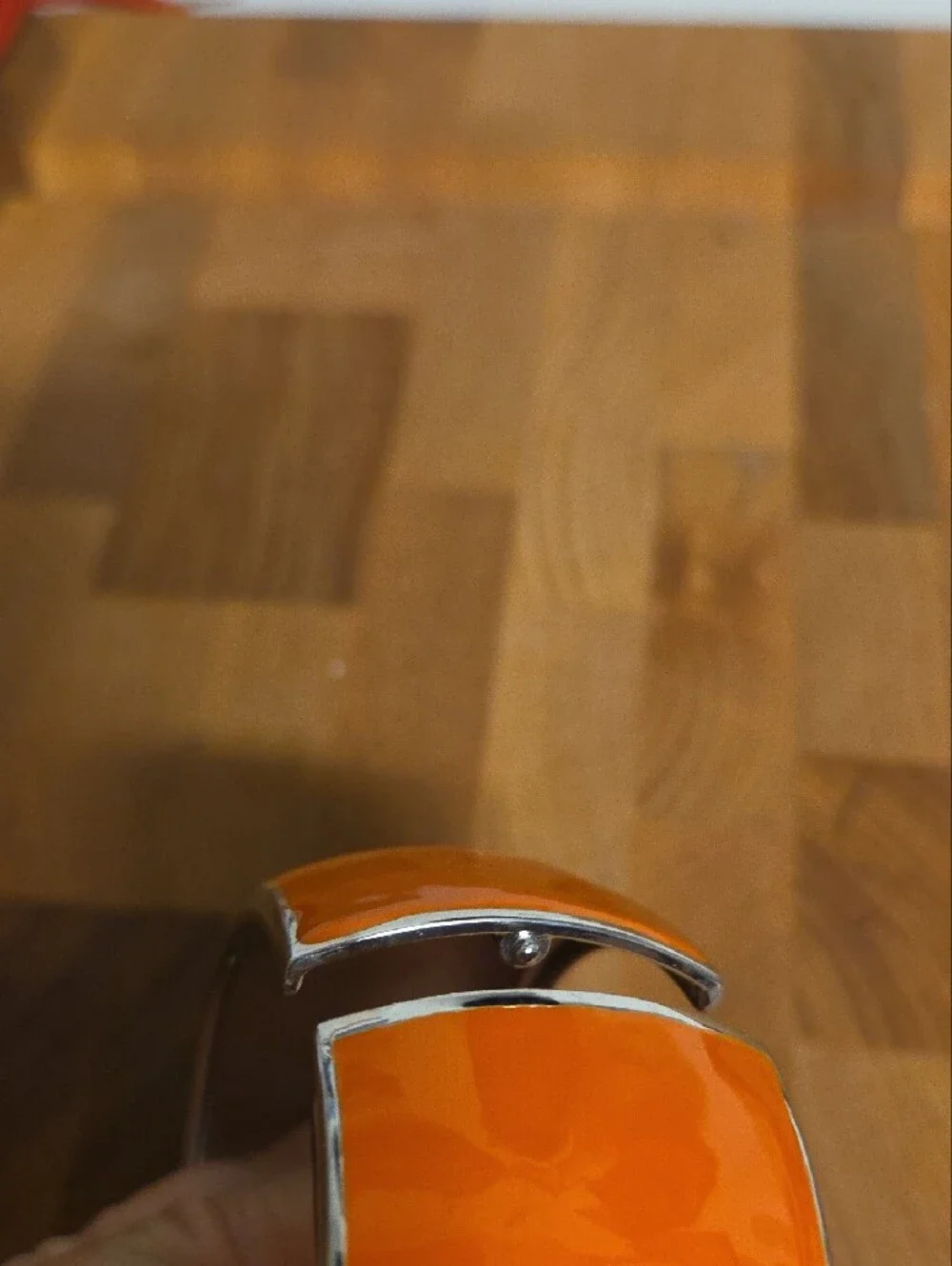 Vintage Orange Statement Resin Cuff Bracelet